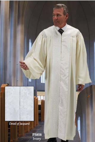 PS858 Jacquard Trimmed Pulpit Robe