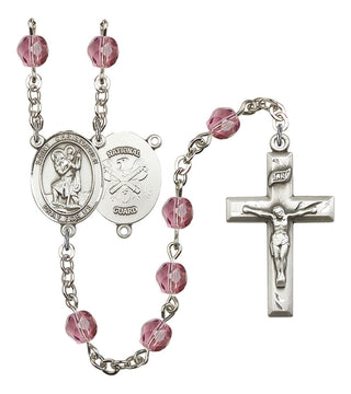 R6000-8022S5 St. Christopher / Nat'l Guard Rosary, Available in 12 Colors