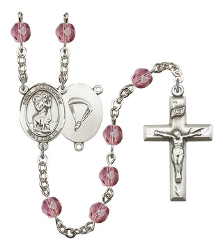 R6000-8022S7 St. Christopher / Paratrooper Rosary, Available in 12 Colors