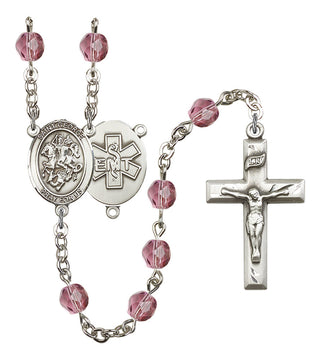 R6000-8040S10 St. George / EMT Rosary, Available in 12 Colors