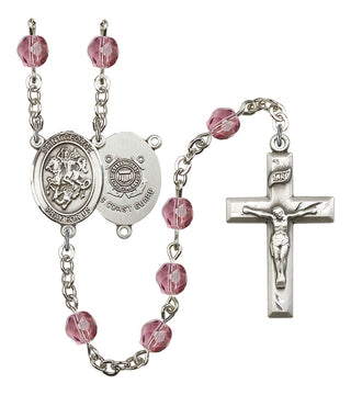 R6000-8040S3 St. George / Coast Guard Rosary, Available in 12 Colors