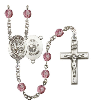 R6000-8040S4 St. George / Marines Rosary, Available in 12 Colors