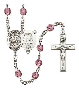 R6000-8040S5 St. George / Nat'l Guard Rosary, Available in 12 Colors