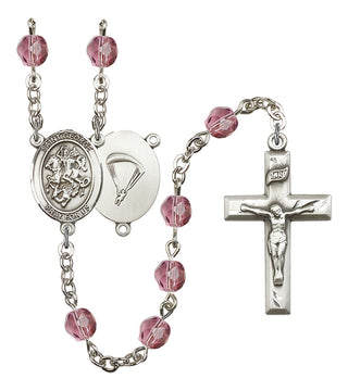 R6000-8040S7 St. George / Paratrooper Rosary, Available in 12 Colors