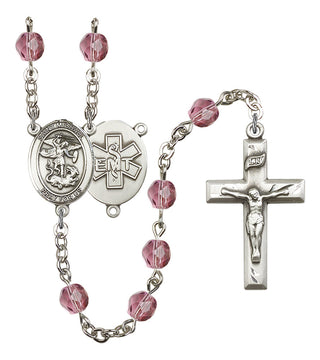 R6000-8076S10 St. Michael / EMT Rosary, Available in 12 Colors