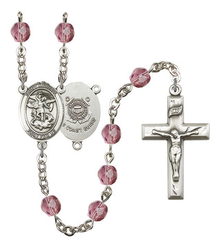 R6000-8076S3 St. Michael / Coast Guard Rosary, Available in 12 Colors