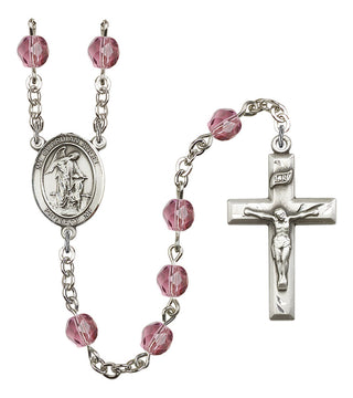 R6000-8118 GUARDIAN ANGEL W/CHILD Rosary, Available in 12 Colors