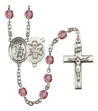 R6000-8118S10 Guardian Angel / EMT Rosary, Available in 12 Colors