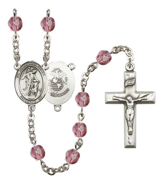 R6000-8118S4 Guardian Angel / Marine Corp Rosary, Available in 12 Colors