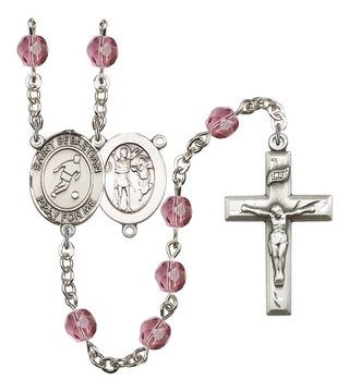 R6000-8164 St. Sebastian/Soccer Rosary, Available in 12 Colors