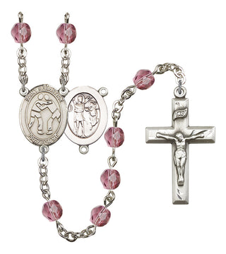 R6000-8171 St. Sebastian/Wrestling Rosary, Available in 12 Colors