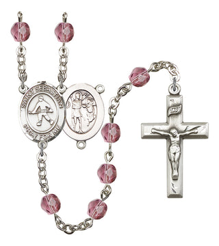 R6000-8178 St. Sebastian/Field Hockey Rosary, Available in 12 Colors