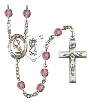 R6000-8194 St. Christopher / Rugby Rosary, Available in 12 Colors