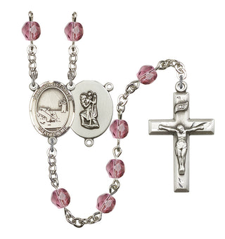 R6000-8196 St. Christopher / Fishing Rosary, Available in 12 Colors