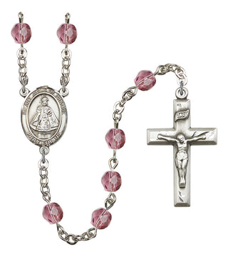 R6000-8207 Infant of Prague Rosary, Available in 12 Colors