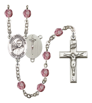 R6000-8234 ST. JOHN PAUL II Rosary, Available in 12 Colors