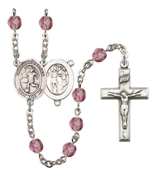 R6000-8617 ST. SEBASTIAN/SOCCER-WOMEN Rosary, Available in 12 Colors