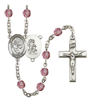 R6000-8702 Guardian Angel/Basketball Rosary, Available in 12 Colors