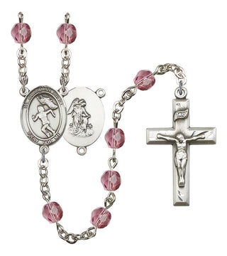 R6000-8710 Guardian Angel/Track&Field Rosary, Available in 12 Colors