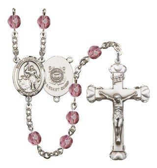 R6001-8053S3 St. Joan of Arc /Coast Guard Rosary, Available in 12 Colors