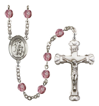 R6001-8118 GUARDIAN ANGEL W/CHILD Rosary, Available in 12 Colors