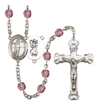 R6001-8138 St. Christopher/Volleyball Rosary, Available in 12 Colors