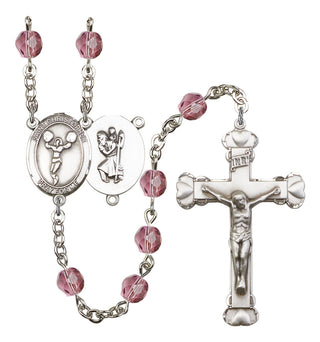 R6001-8140 St. Christopher/Cheerleading Rosary, Available in 12 Colors