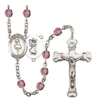 R6001-8143 St. Christopher/Dance Rosary, Available in 12 Colors