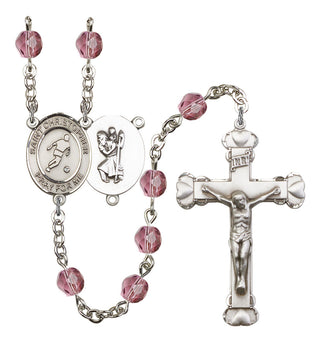 R6001-8154 St. Christopher/Soccer Rosary, Available in 12 Colors