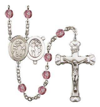 R6001-8171 St. Sebastian/Wrestling Rosary, Available in 12 Colors