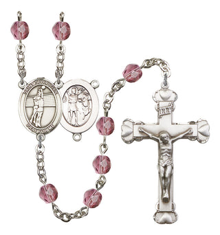 R6001-8186 St. Sebastian / Volleyball Rosary, Available in 12 Colors