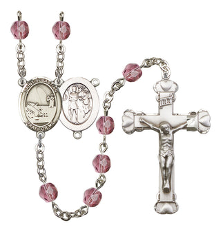 R6001-8188 St. Sebastian / Fishing Rosary, Available in 12 Colors