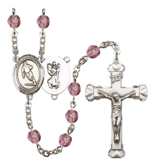 R6001-8194 St. Christopher / Rugby Rosary, Available in 12 Colors