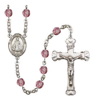 R6001-8207 Infant of Prague Rosary, Available in 12 Colors