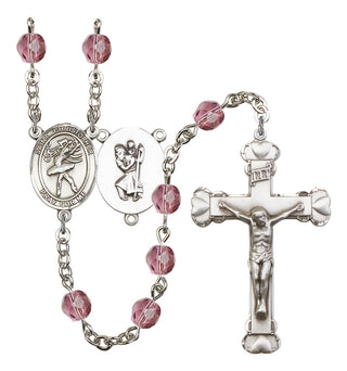 R6001-8512 St. Christopher / Dance Rosary, Available in 12 Colors