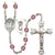 R6001-8516 St. Christopher/Lacrosse Rosary, Available in 12 Colors