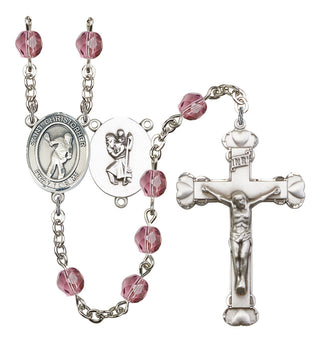 R6001-8516 St. Christopher/Lacrosse Rosary, Available in 12 Colors