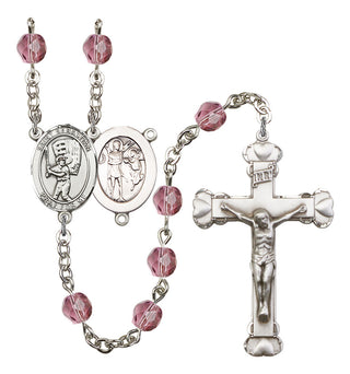 R6001-8600 St. Sebastian / Baseball Rosary, Available in 12 Colors