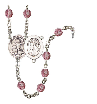 R6001-8617 ST. SEBASTIAN/SOCCER-WOMEN Rosary, Available in 12 Colors