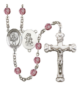 R6001-8700 Guardian Angel/Baseball Rosary, Available in 12 Colors