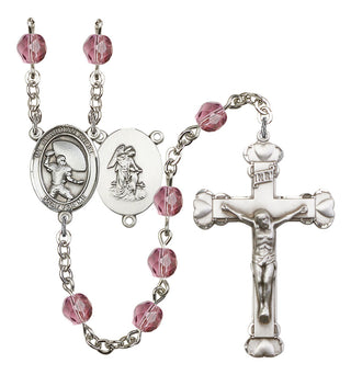 R6001-8701 Guardian Angel/Football Rosary, Available in 12 Colors