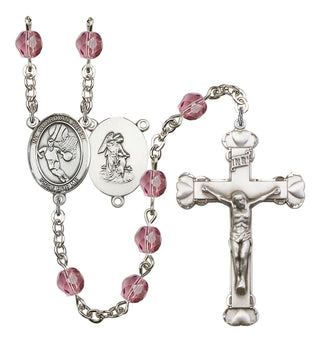 R6001-8702 Guardian Angel/Basketball Rosary, Available in 12 Colors