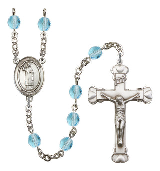 6mm Aqua FIre Polished Rosary -R6001AQS-8104