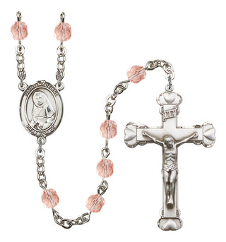 6mm Pink Fire Rosary -R6001PKS-8236