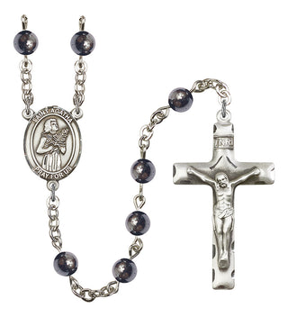 8003-Mens St. Agatha Rosary, Available in 7 Colors