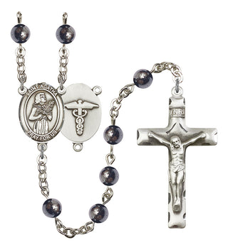 8003S9-Mens St. Agatha / Nurse Rosary, Available in 7 Colors