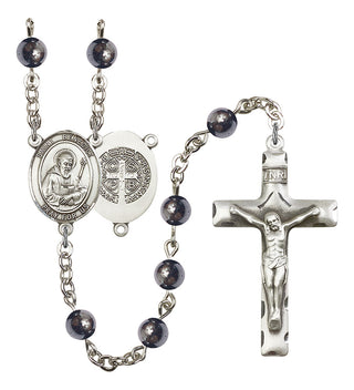 8008-Mens St. Benedict Rosary, Available in 7 Colors