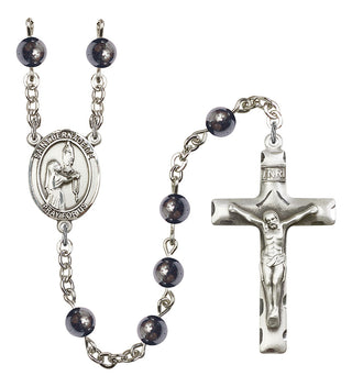 8017-Mens St. Bernadette Rosary, Available in 7 Colors