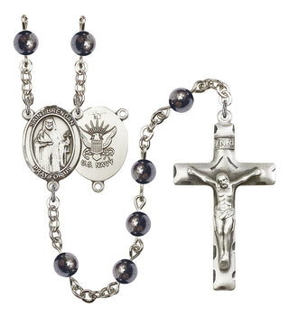 8018S6-Mens ST. BRENDAN the NAVIGATOR/Navy Rosary, Available in 7 Colors