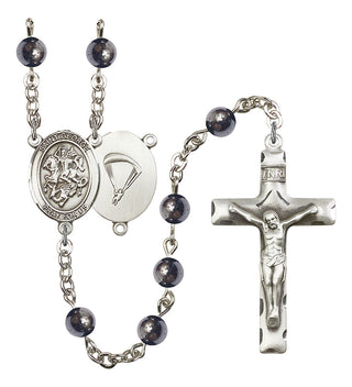 8040S7-Mens St. George / Paratrooper Rosary, Available in 7 Colors